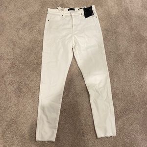 White High Rise Skinny Jeans